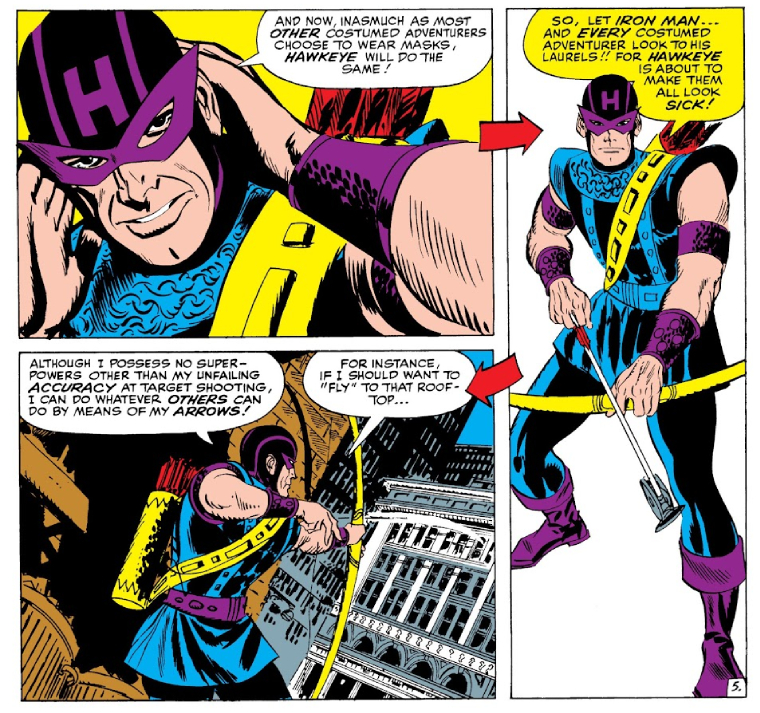 Arte de Clint Barton, o Gavião Arqueiro