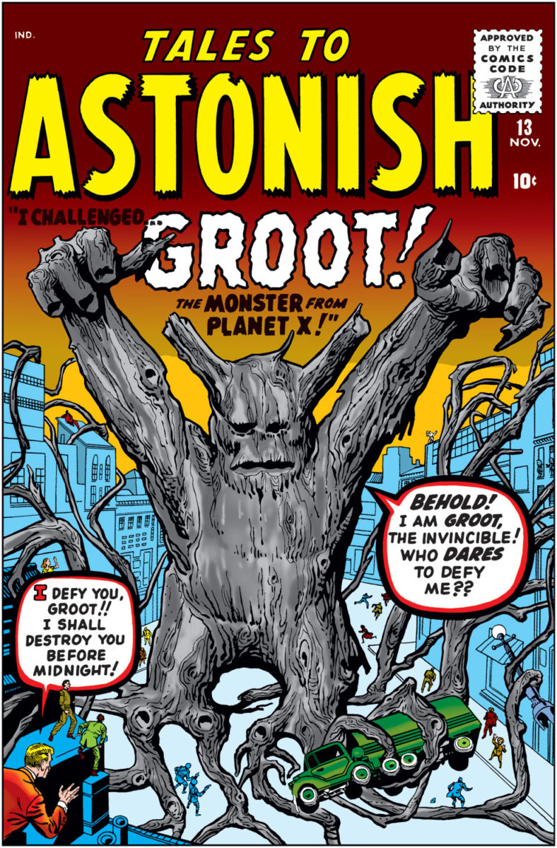 Groot original que serviu de inspiração para a versão dos Guardões da Galáxia