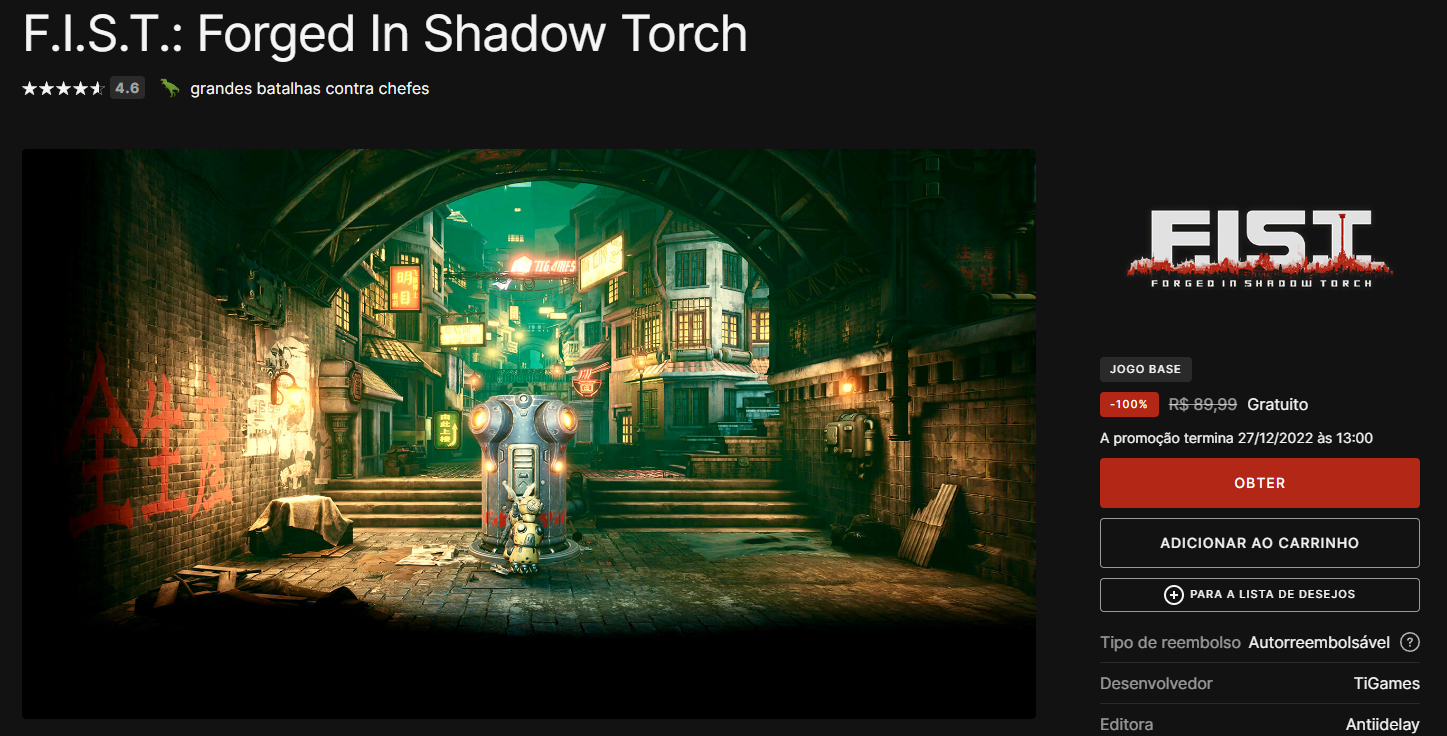 F.I.S.T.: Forged In Shadow Torch é o novo jogo misterioso da Epic