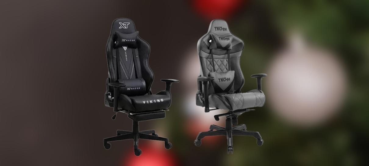 Natal: 6 cadeiras gamer de até R$ 1.500