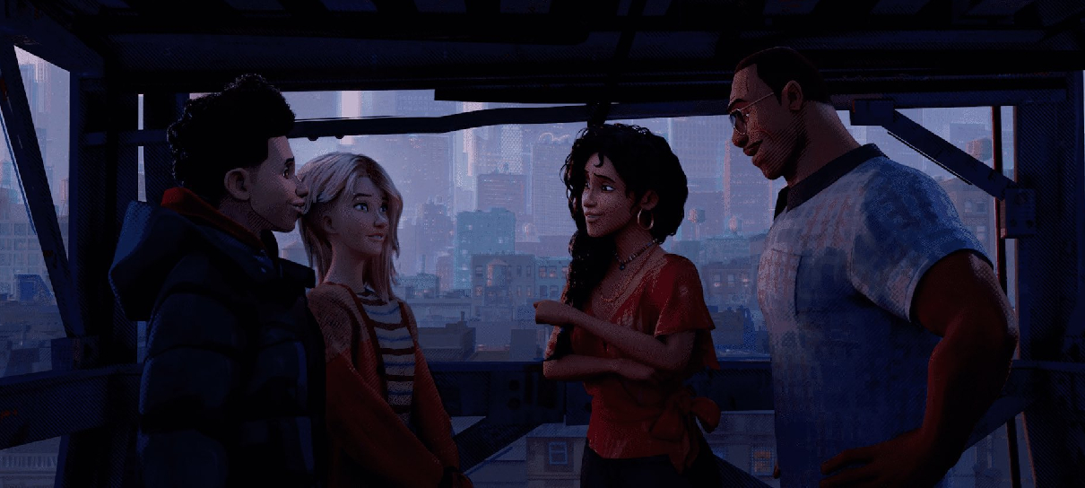 Miles apresenta Gwen aos pais em nova imagem de Homem-Aranha: Através do Aranhaverso