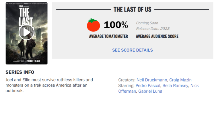 Primeiro episódio da série de The Last of Us terá duração de um filme -  NerdBunker