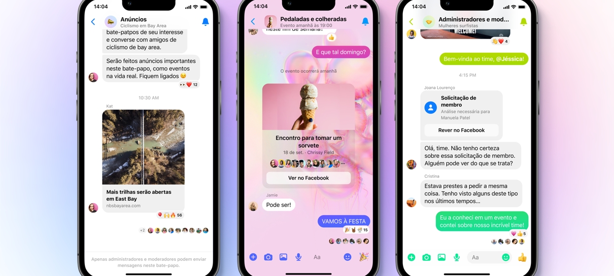 Bate-papos da Comunidade chegam ao Facebook e Messenger no Brasil