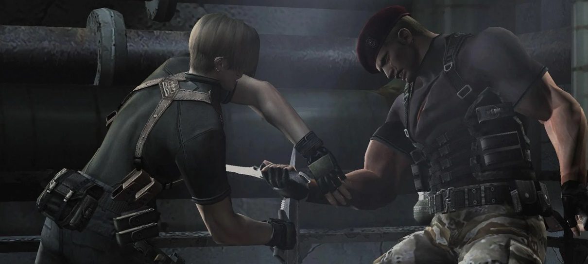 Resident Evil 4: Luta entre Leon e Krauser inspirou o bloqueio de faca do  remake