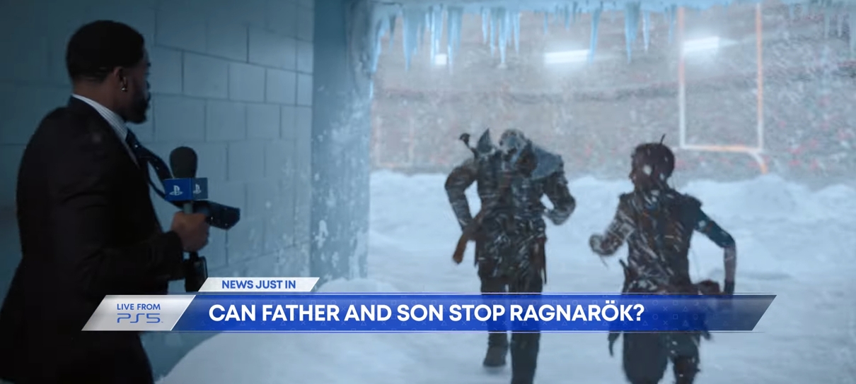 Kratos e Atreus enfrentam o Ragnarok em comercial do Super Bowl