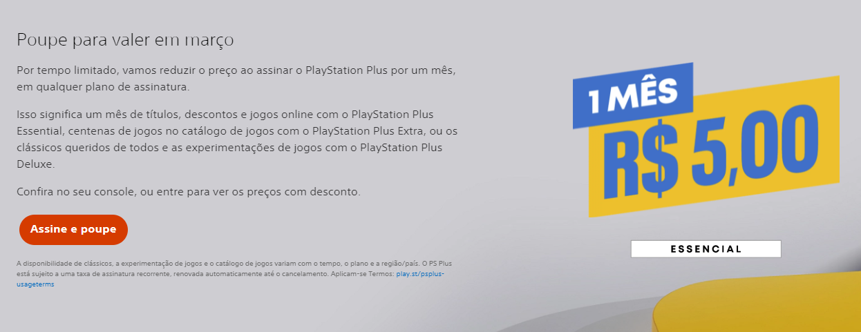 Playstation oferece Plus por apenas 5 reais no primeiro mês - PSBR Play