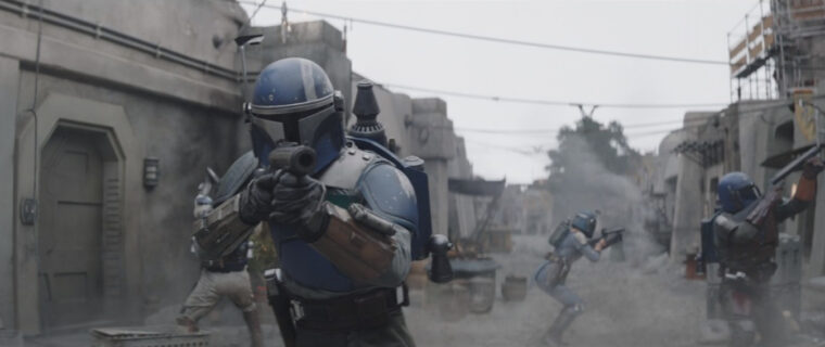 Tropa mandaloriana ao resgate (LucasFilm/Divulgação)