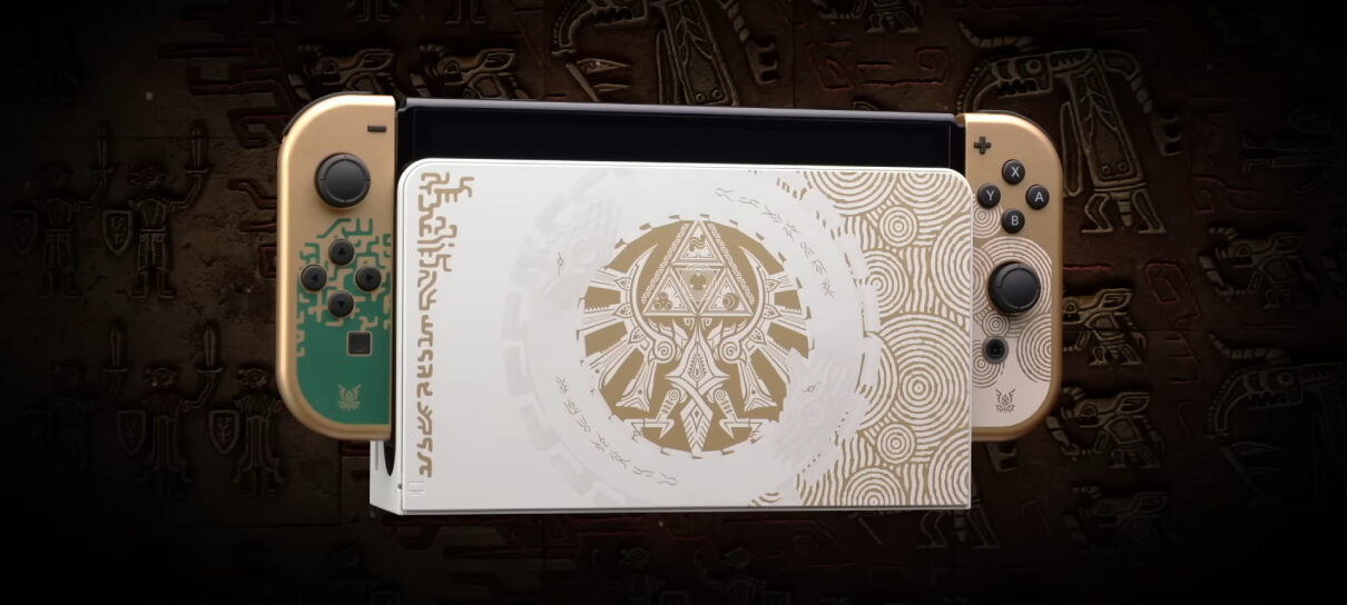 Switch OLED ganha versão inspirada em Zelda Tears of the Kingdom