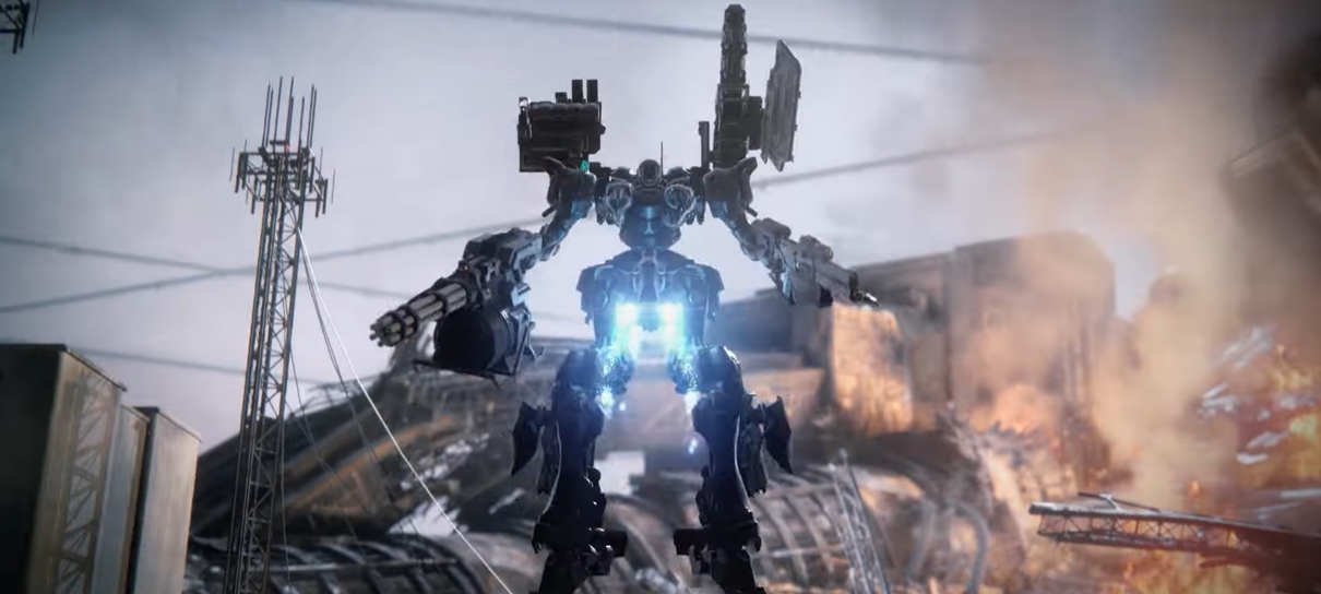 BATALHA DE ROBÔ GIGANTE EM Armored Core VI Fires of Rubicon, o