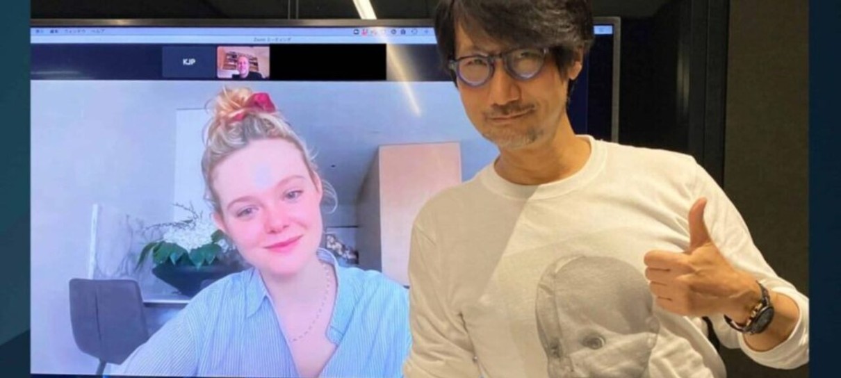 Elle Fanning ganha bolo curioso em bastidores de Death Stranding 2