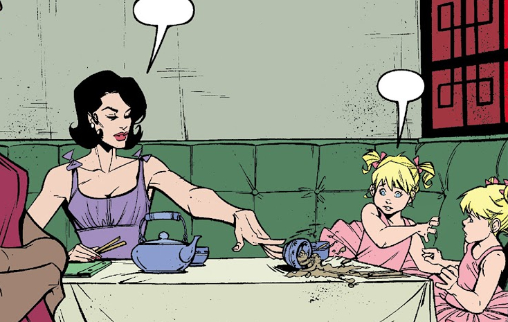 Josie e as filhas em cena de Lady Killer (Dark Horse Comics/Reprodução)