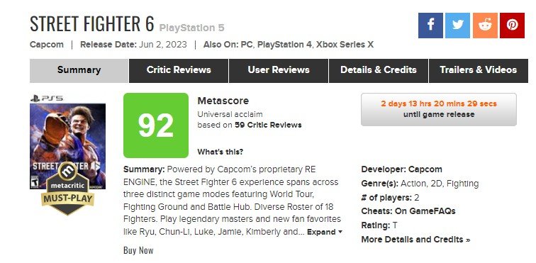 Veja as notas dos reviews que Street Fighter 6 vem recebendo - PSX Brasil