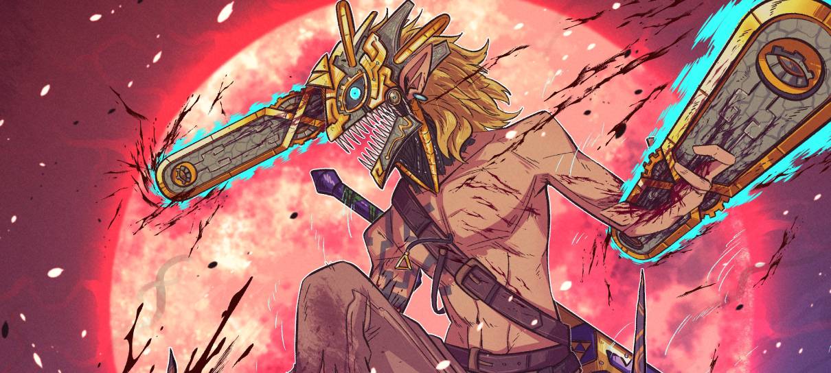 Arte de fã leva o randandan de Chainsaw Man ao mundo de Zelda