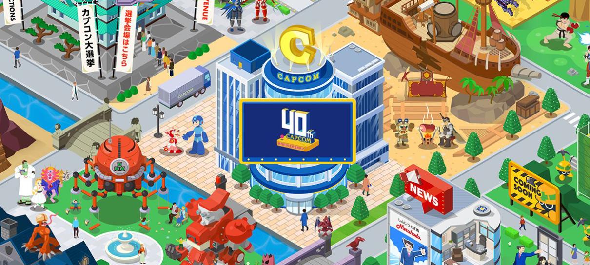 Capcom comemora 40 anos com site especial Capcom Town