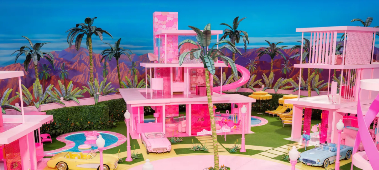 Fotos mostram detalhes da Casa da Barbie do live-action