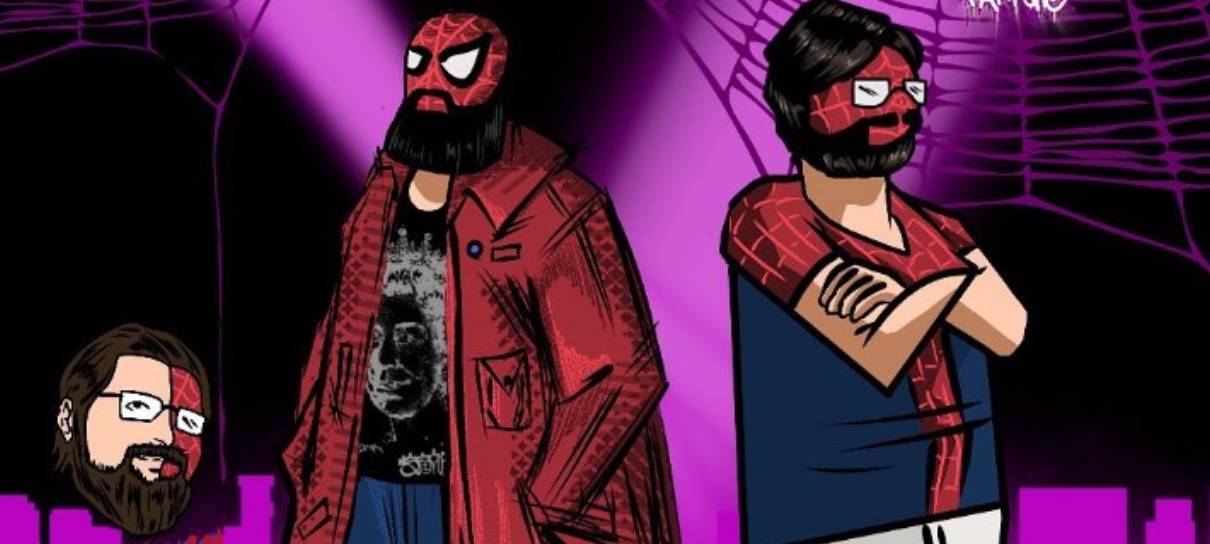 Artista imagina Jovem Nerd e Azaghal no Aranhaverso 2