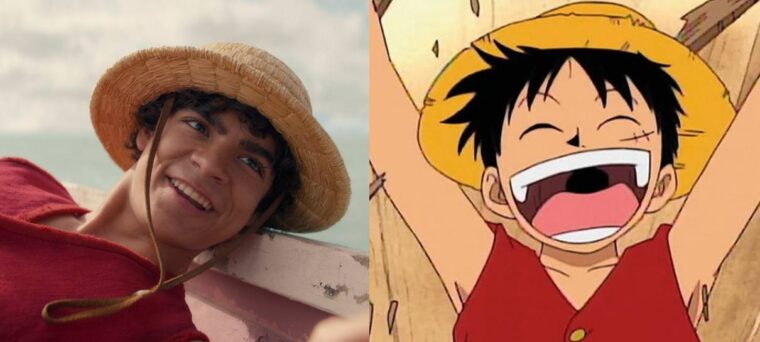 Monkey D. Luffy do One Piece. Imagens do anime e dos jogos.