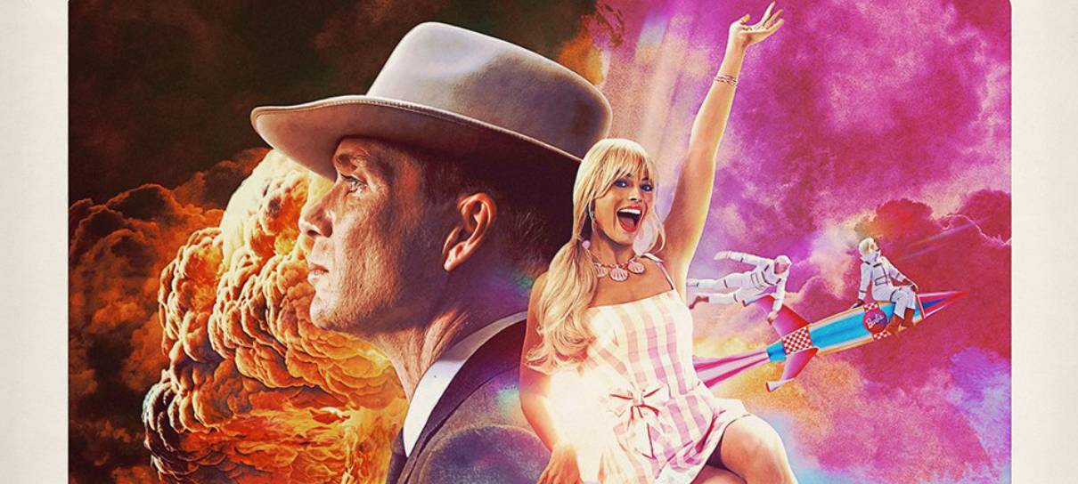 Barbie e Oppenheimer viram 1 só filme bombástico em cartaz de fã