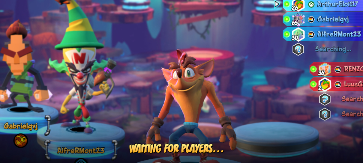 Captura de tela do jogo crash bandicoot