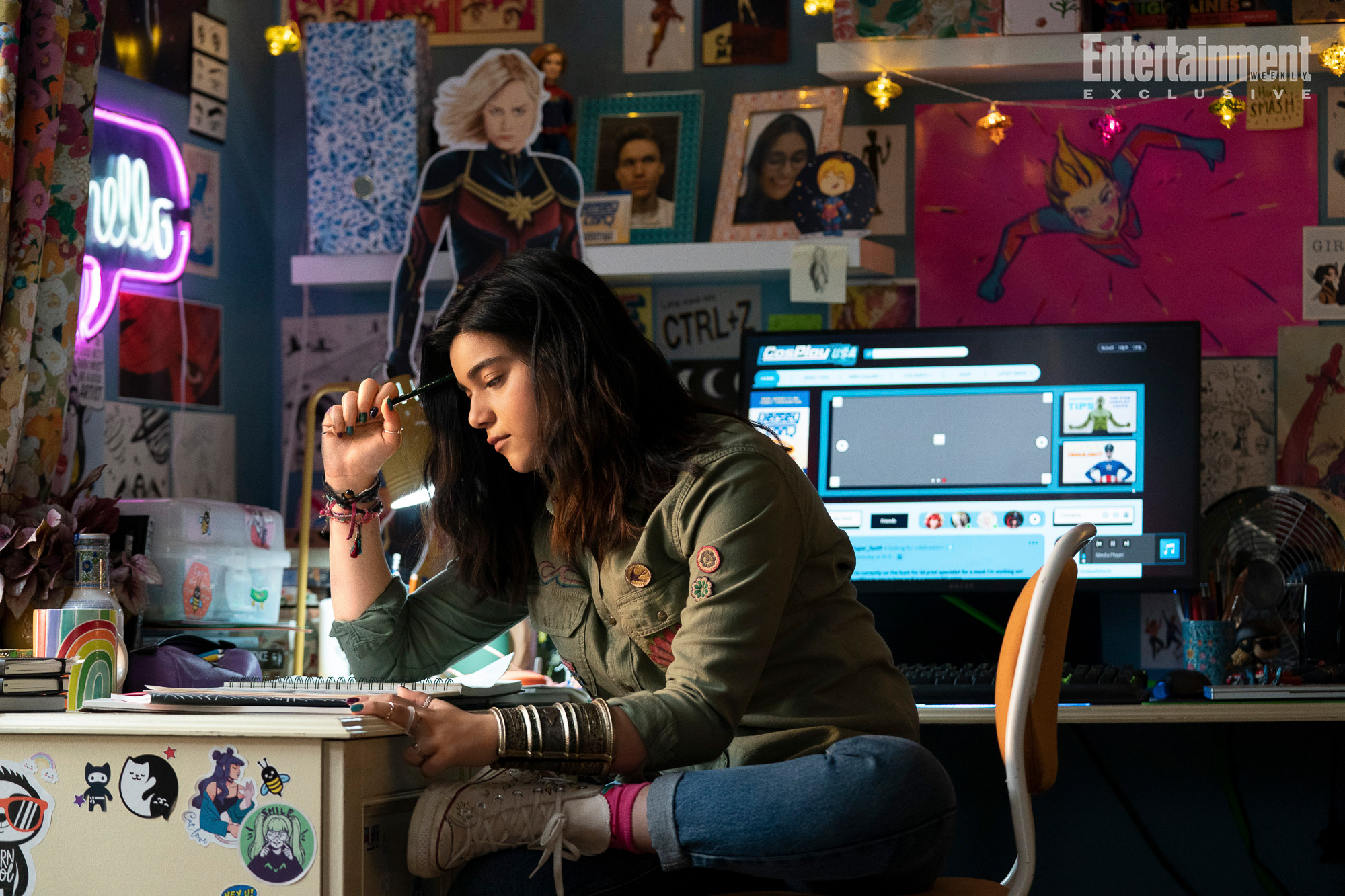 Iman Vellani as Ms. Marvel/Kamala Khan in Marvel Studios' THE MARVELS. Photo by Laura Radford. © 2023 MARVEL.