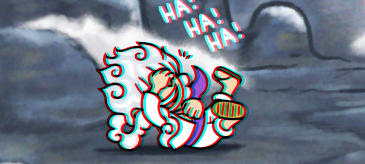 Artista brasileiro imagina Gear 5, de One Piece, em fase de Cuphead