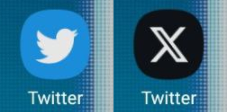 Comparação entre os logos antigo e novo do Twitter (Captura de Tela/Nerdbunker)