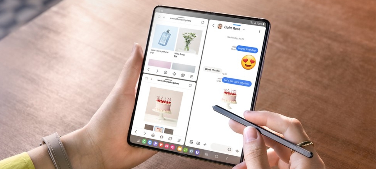 Samsung Galaxy Z Flip5, Galaxy Z Fold5 e mais anúncios do Galaxy Unpacked