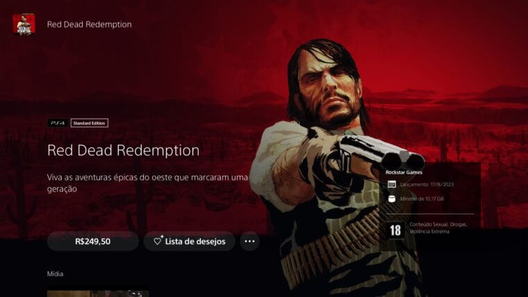 Red Dead Redemption chegando para PS4, Nintendo Switch e XBOX
