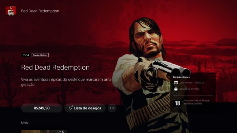 Red Dead Redemption na PS4 e Switch já em agosto