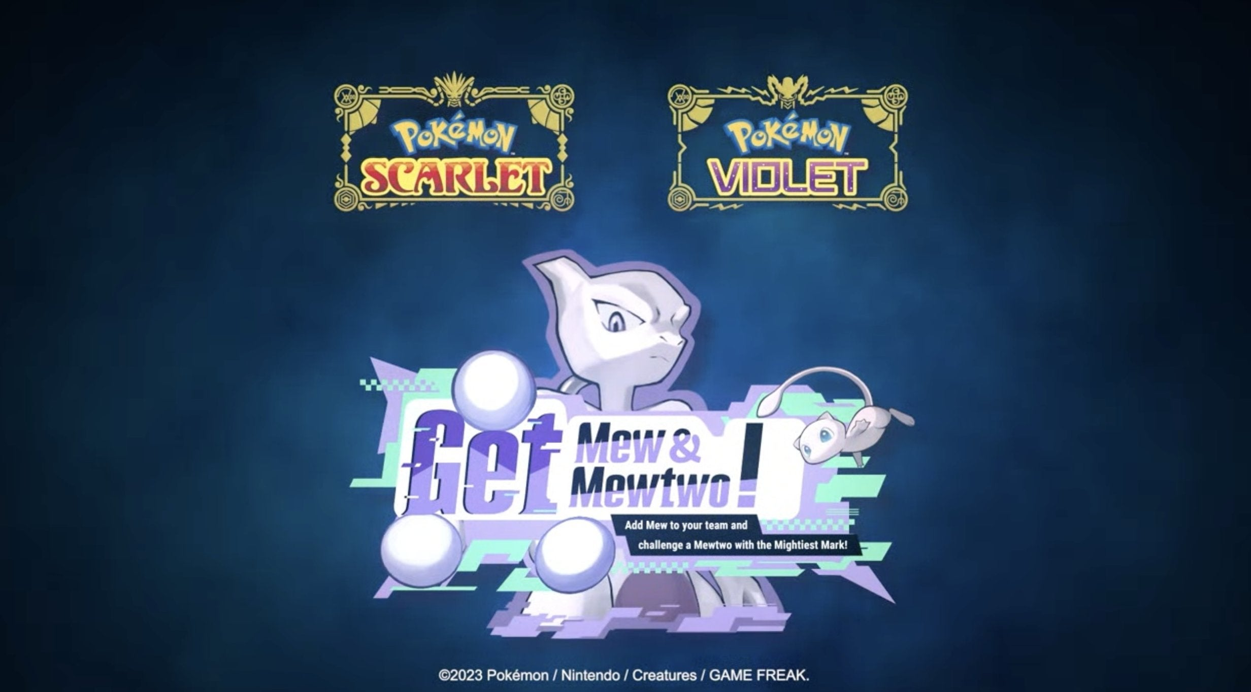 Pokémon Scarlet & Violet anuncia evento com Mew e Mewtwo