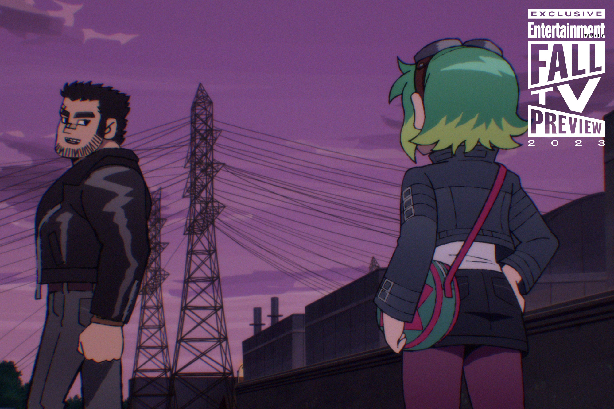 Scott Pilgrim Takes Off  (L to R) Chris Evans as Lucas Lee and Mary Elizabeth Winstead as Ramona Flowers in Scott Pilgrim Takes Off . Cr. COURTESY OF NETFLIX © 2023