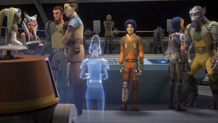 Célula da Aliança Rebelde discutindo em cena de Rebels (LucasFilm/Reprodução)