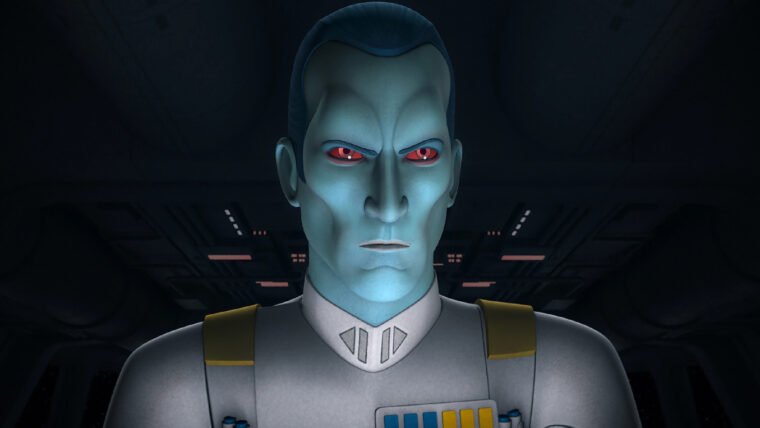 Grande Almirante Thrawn, vilão apagado do cânone e resgatado em Rebels (LucasFilm/Reprodução)