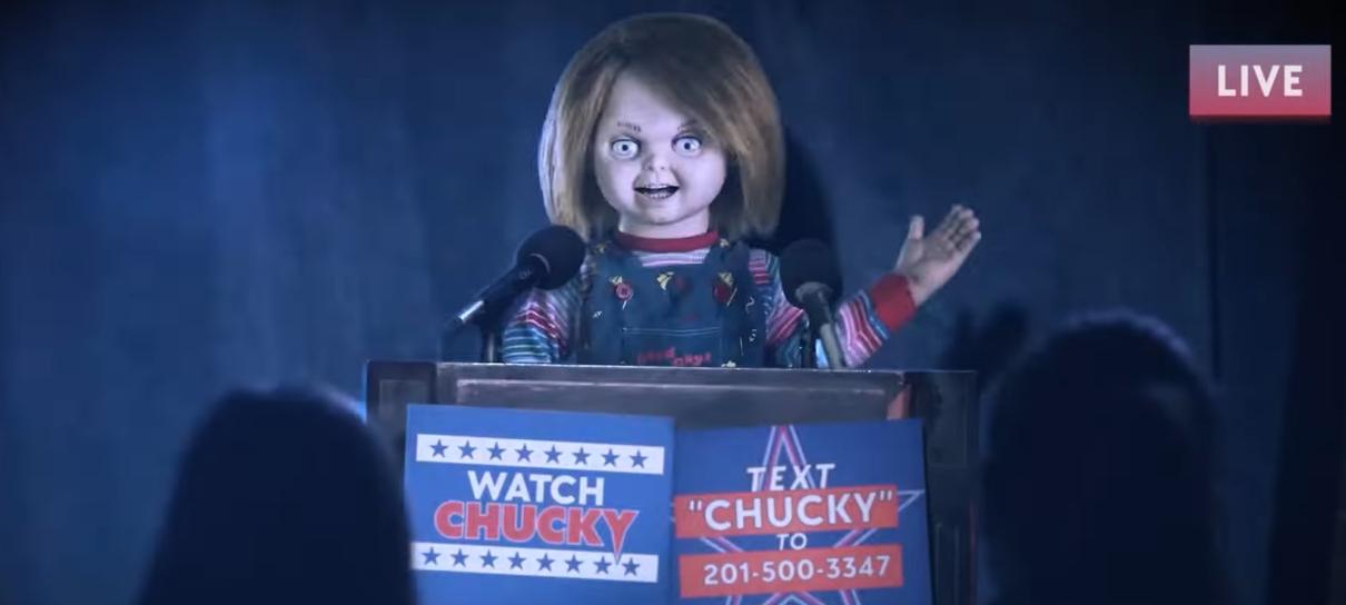 Chucky confronta jornalistas em teaser da 3ª temporada da série