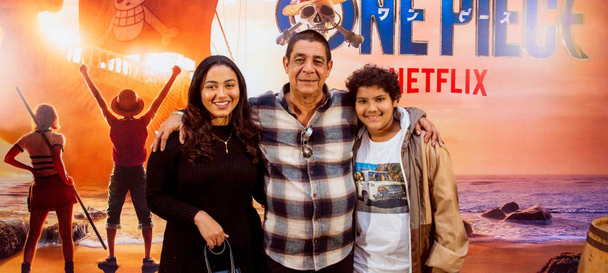 Zeca Pagodinho deixa a vida o levar ao mar em visita a navio de One Piece