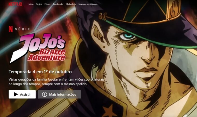 JOJO'S BIZARRE ADVENTURE NA NETFLIX DATA DE LANÇAMENTO