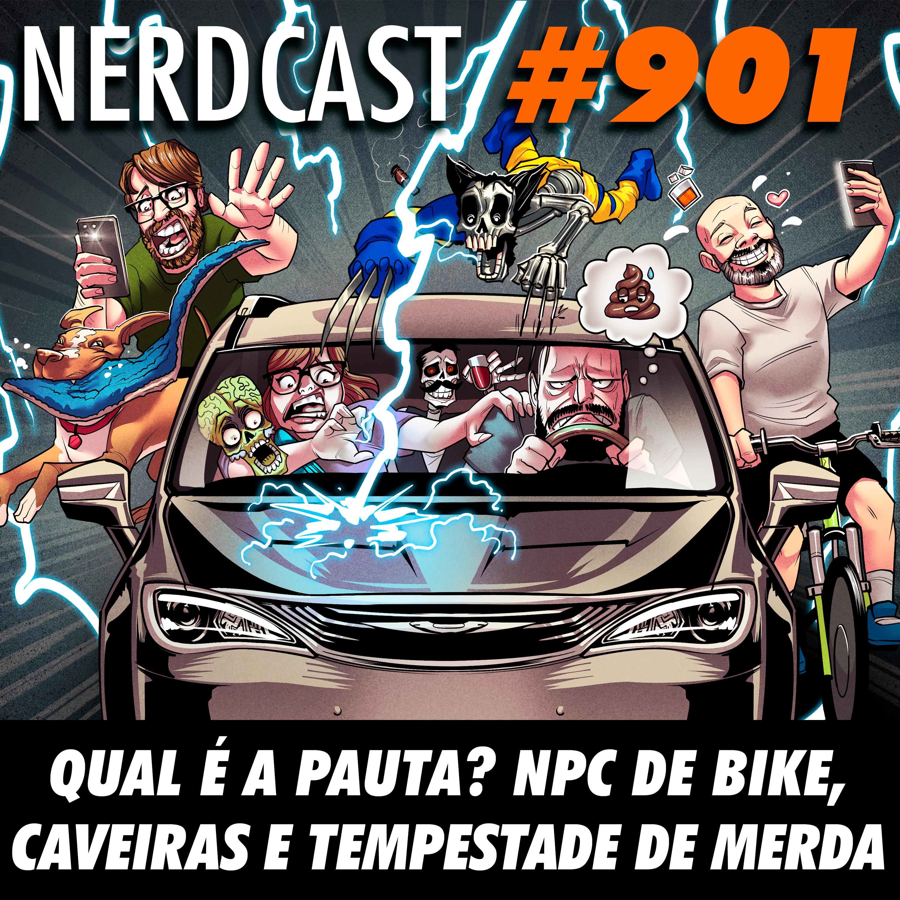 Qual é a pauta? NPC de bike, caveiras e tempestade de merda