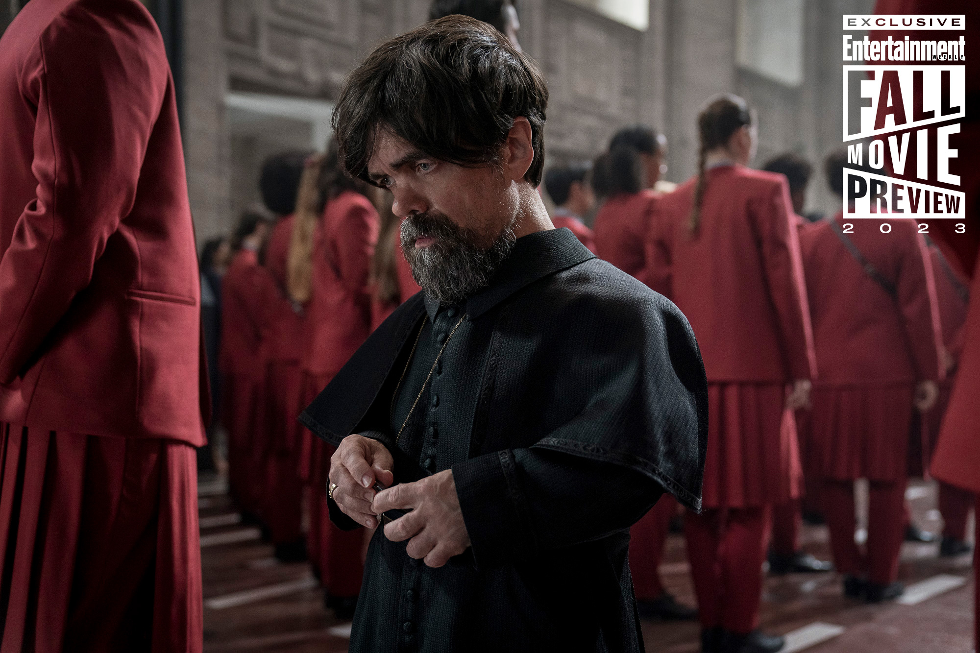 Peter Dinklage as Casca Highbottom in The Hunger Games: The Ballad of Songbirds and Snakes. Photo Credit: Murray Close