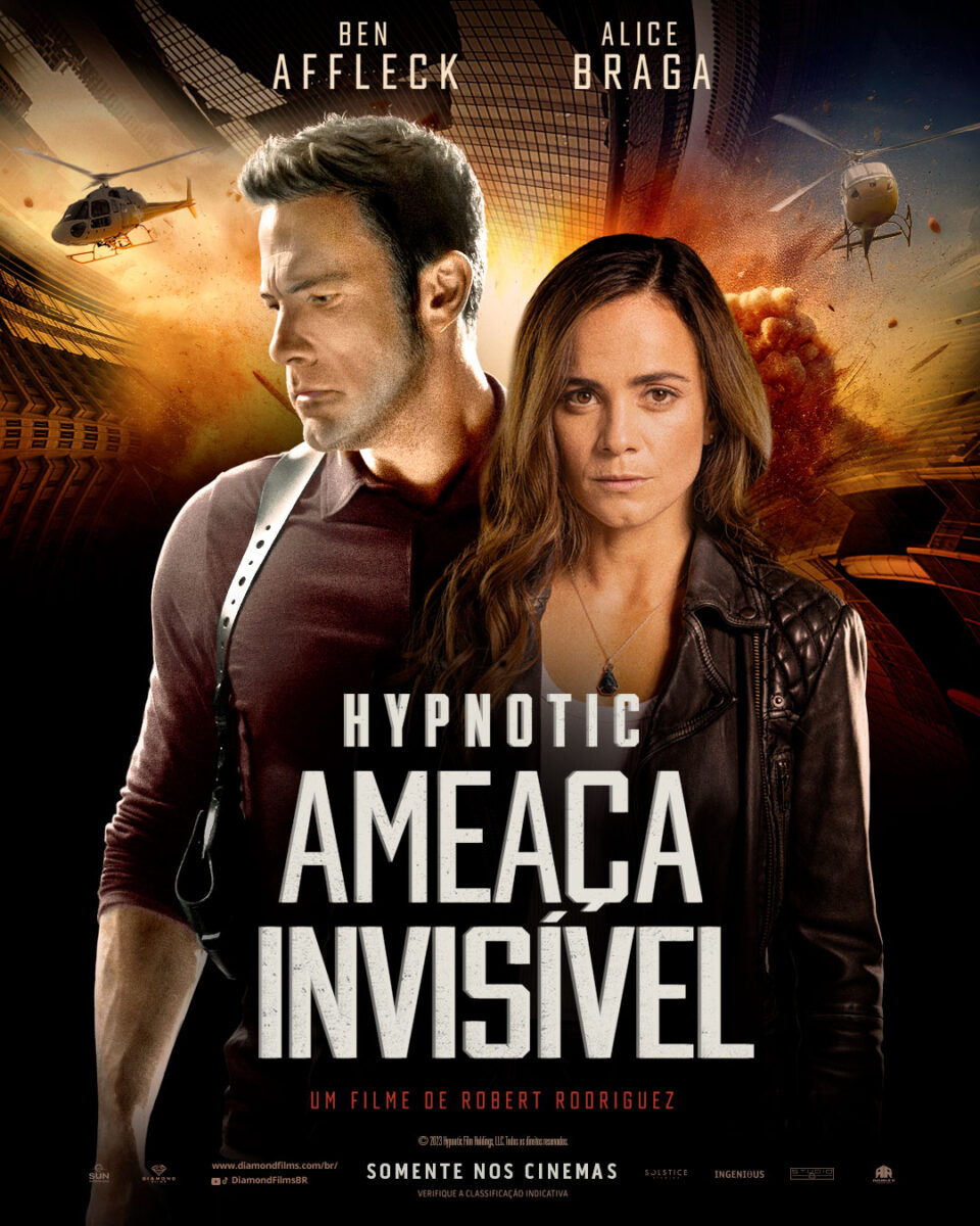 Cartaz de Hypnotic - Ameaça Invisível com Ben Affleck e Alice Braga (Diamond Films/Reprodução)