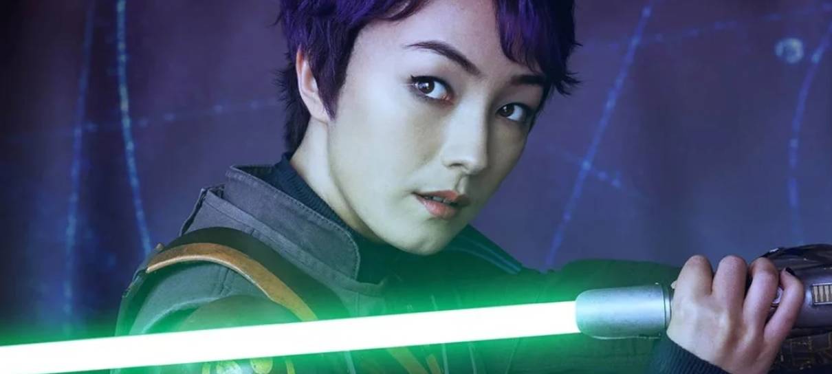 Ezra e Sabine fogem de perigos em cena do 7º episódio de Ahsoka