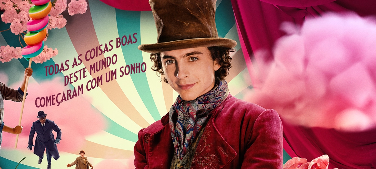 Willy é destaque em novo pôster colorido e delicioso de Wonka