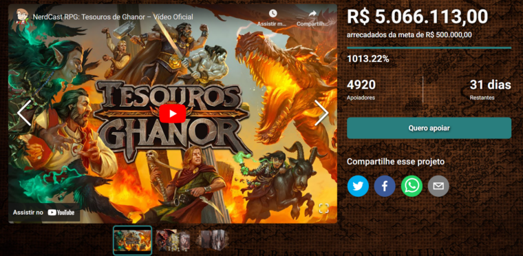 Financiamento coletivo de RPG