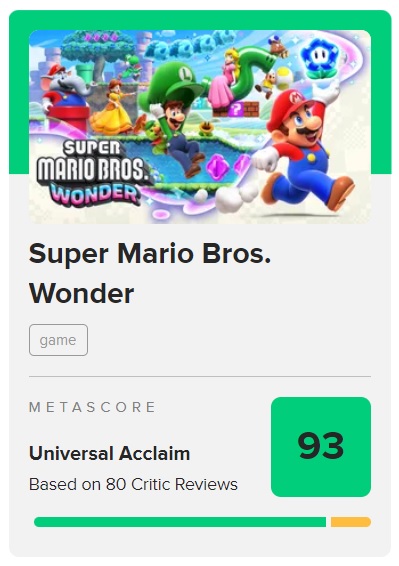 Super Mario Bros. Wonder larga com nota 93 no Metacritic - NerdBunker