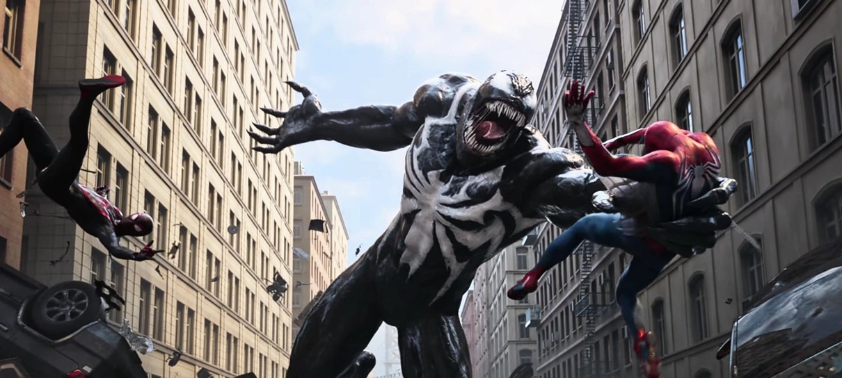 Peter e Miles enfrentam Venom em novo trailer de Marvel’s Spider-Man 2