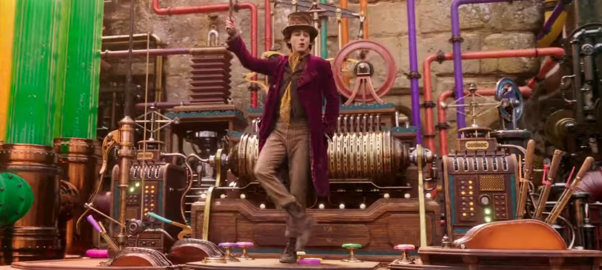 Willy abre A Fantástica Fábrica de Chocolate no trailer de Wonka