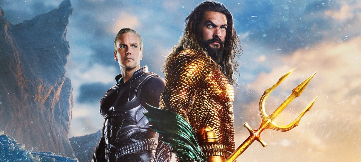 Jason Momoa e Patrick Wilson são destaque em novo cartaz de Aquaman 2