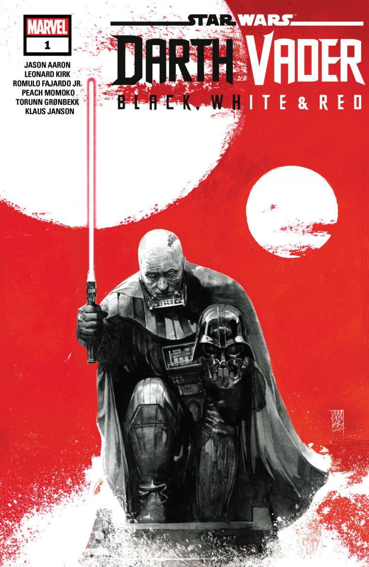 Capa da edição norte-americana de Darth Vader: Branco, Preto e Vermelho (Marvel/Divulgação)