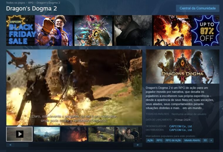 Capcom anuncia Dragon's Dogma 2 e novas atualizações para