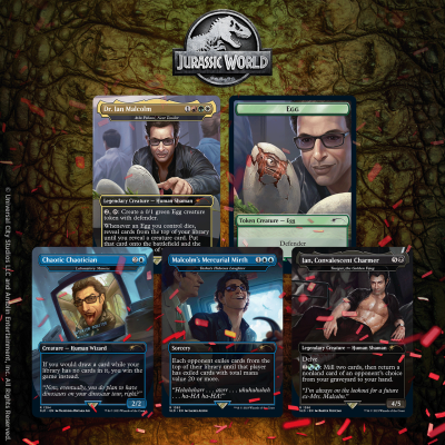 Ian Malcolm, de Jurassic Park, sem camisa em carta de Magic: The Gathering (Wizards of the Coast/Divulgação)