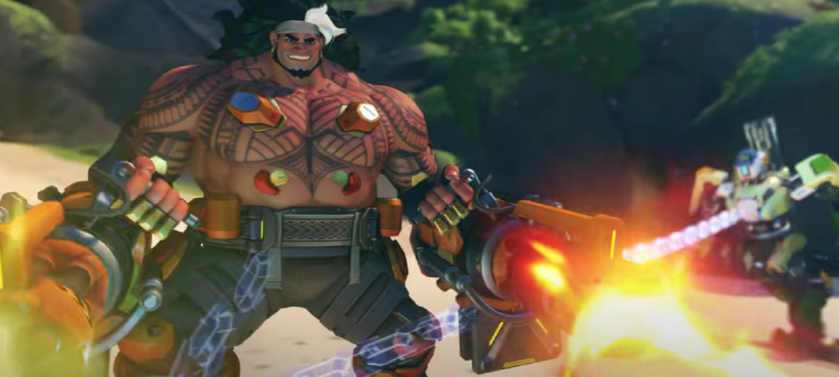 Novo herói de Overwatch 2 é um tanque samoano com duas metralhadoras